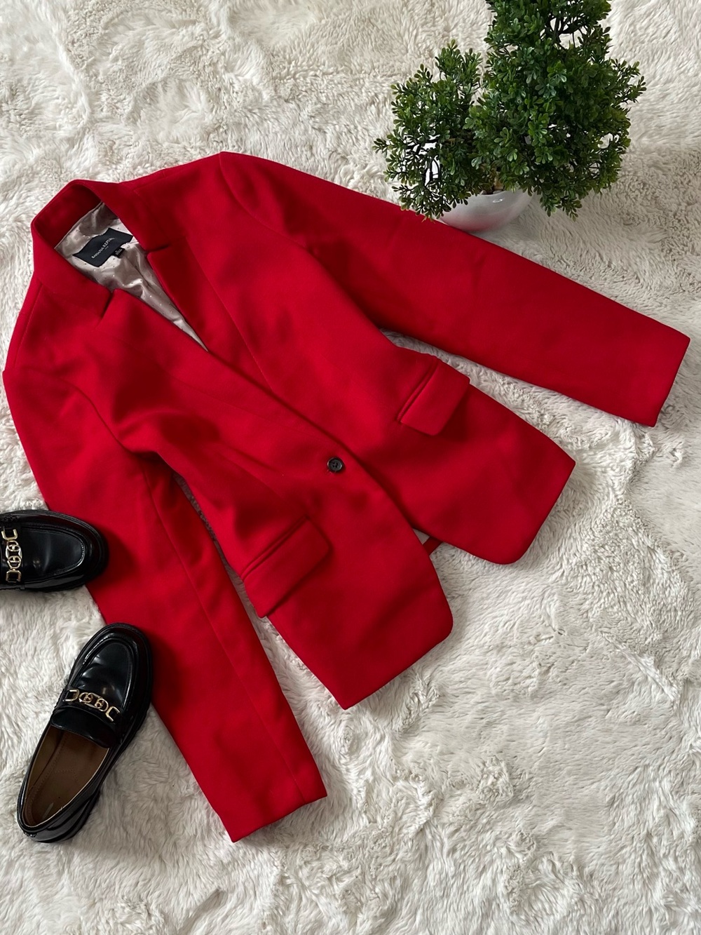 STUNNING Banana Republic Single Button Blazer in Crimson Size 8
